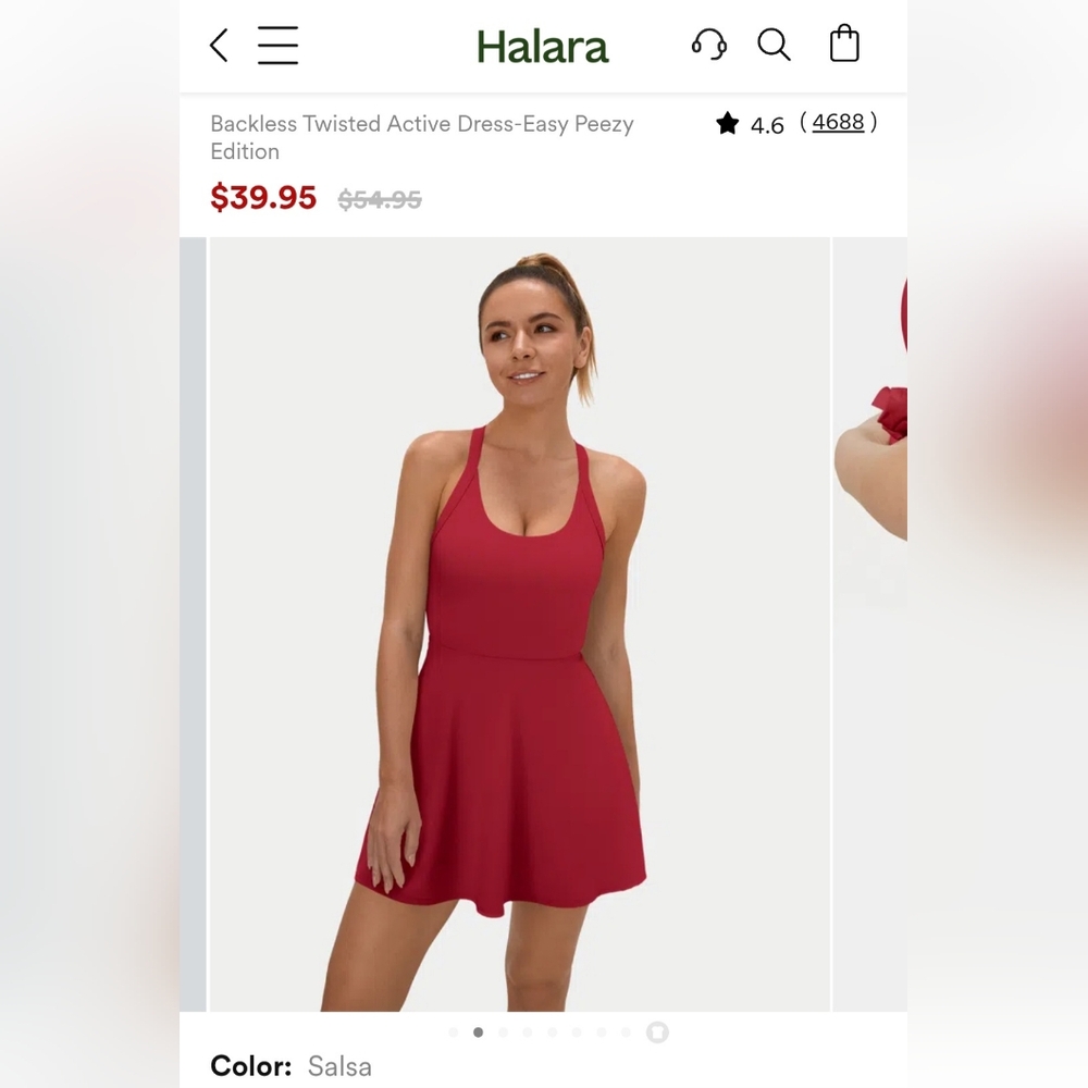 Halara Dress with Built In Shorts and Pockets